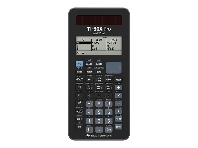 Texas Instruments TI-30X Pro MathPrint Wissenschaftlicher Taschenrechner Schwarz