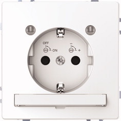 Merten SCHUKO-Steckdose mit Lichtauslass und LED-Beleuchtungs-Modul (MEG2304-6035)