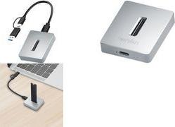 LogiLink USB 3.2 Gen2 Festplatten Docking Station, silber unterstützt M.2 NVMe (PCIe) SSDs bis 8 TB, - 1 Stück (QP0034)