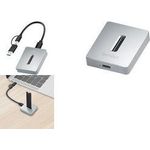 LogiLink USB 3.2 Gen2 Festplatten Docking Station, silber unterstützt M.2 NVMe (PCIe) SSDs bis 8 TB, - 1 Stück (QP0034)