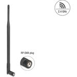 Delock WiFi 2.4 GHz Antenne RP-SMA Stecker 7 dBi omnidirektional mit Kippgelenk (90763)