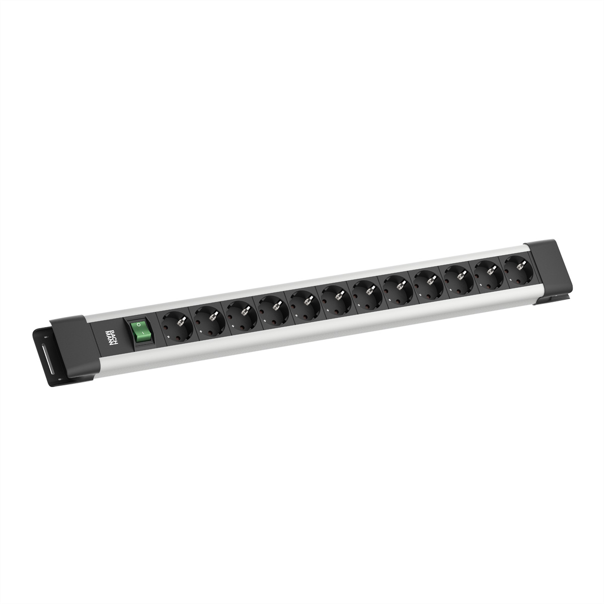 Bachmann CONNECTUS BM005901 Steckdosenleiste 12x CEE 7/3 2 m Grau