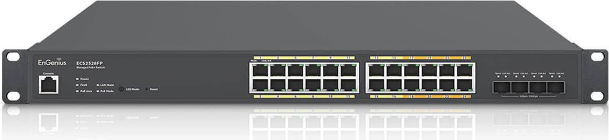 EnGenius ECS2528FP Managed L2+ Netzwerk-Switch 28 Ports PoE Schwarz