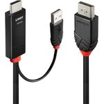 Lindy Adapterkabel HDMI, USB (nur Strom) männlich zu DisplayPort männlich (41500)