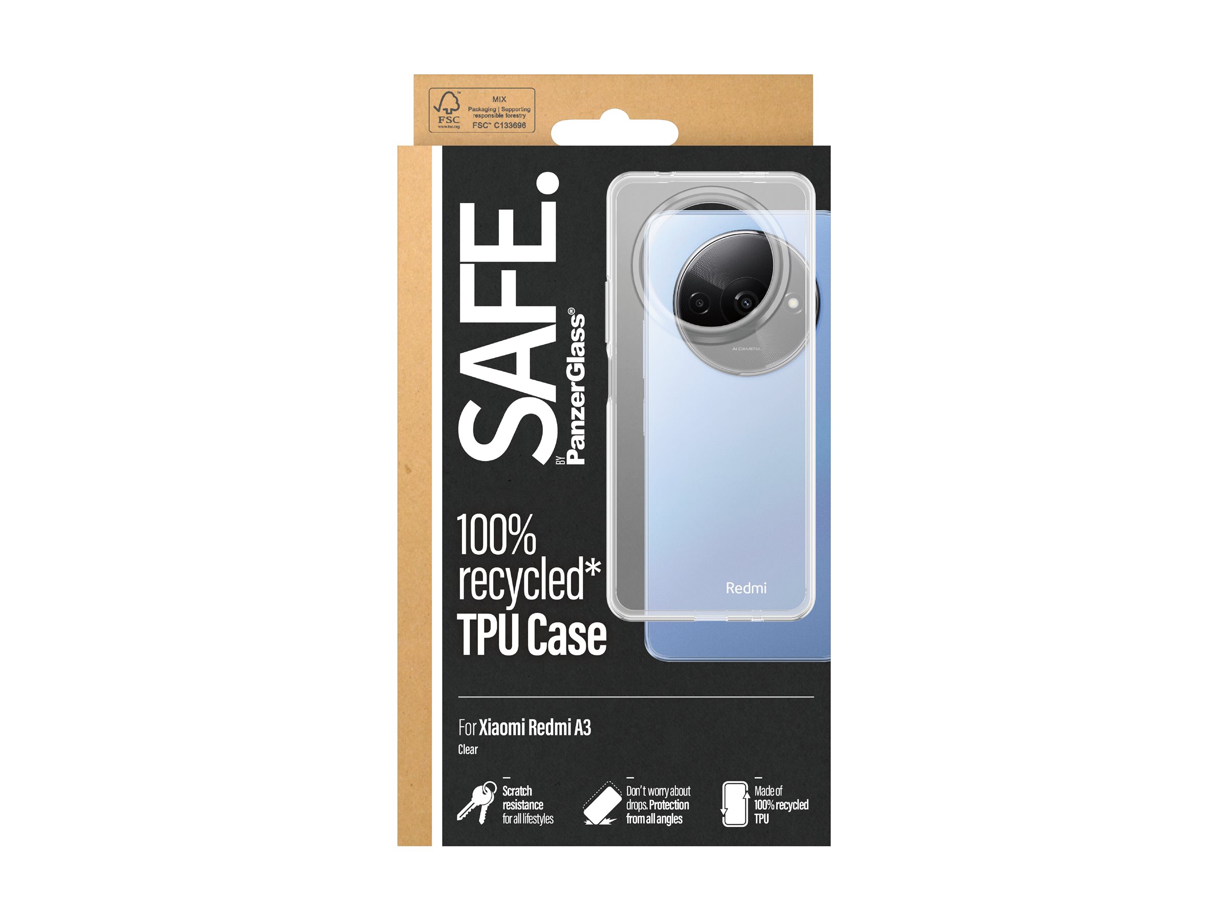 PanzerGlass SAFE. TPU Case Xiaomi Redmi A3 Transparent