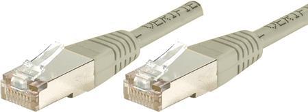 EXERTIS CONNECT Patchkabel F/UTP, CAT.6a, grau, 3.0 m Für 10 Gigabit/s, mit besonders schmalem Knick