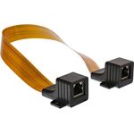 InLine® Patchkabel Fensterdurchführung, 2x RJ45 Buchse, ungeschirmt, 0,3m (69991I)