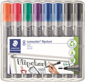 8 STAEDTLER 356 WP8 X Flipchart-Marker farbsortiert 2,0 mm