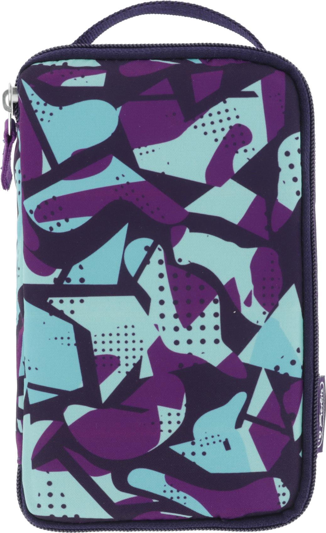 Herlitz 2 Go CamoPurple Weiches Federmäppchen Polyester Blau - Violett (50043545)