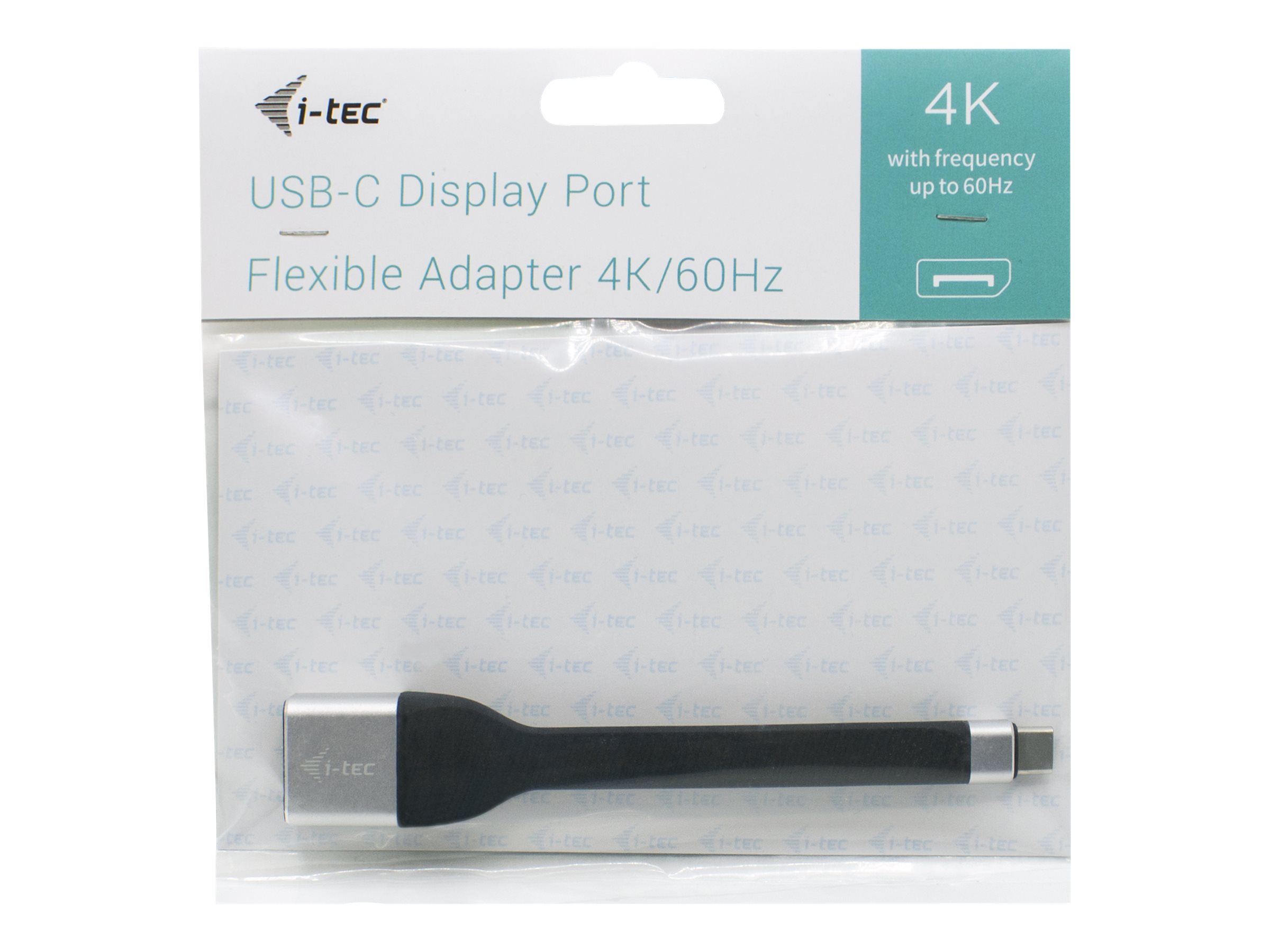 i-tec USB-C auf DisplayPort Flat Adapter 4K/60 Hz 0,11 m Schwarz