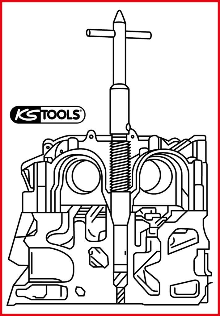 KS TOOLS Injektoren-Sitz-Reinigungswerkzeug, Peugeot, CitroÃ«n, Fiat, Lancia, Suzuki (152.1393)