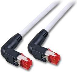 EFB-Elektronik RJ45 Patchkabel Cat.6A S/FTP LSZH Draka UC900 TM21 2x90° grau 5m Hersteller: EFB Elektronik (K4137GR.5)