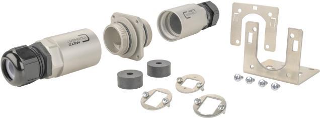 Metz 14040010-E MCO IP69k Schutzgeh.f. Außenanwendungen Set mit Montagewinkel (14040010-E)