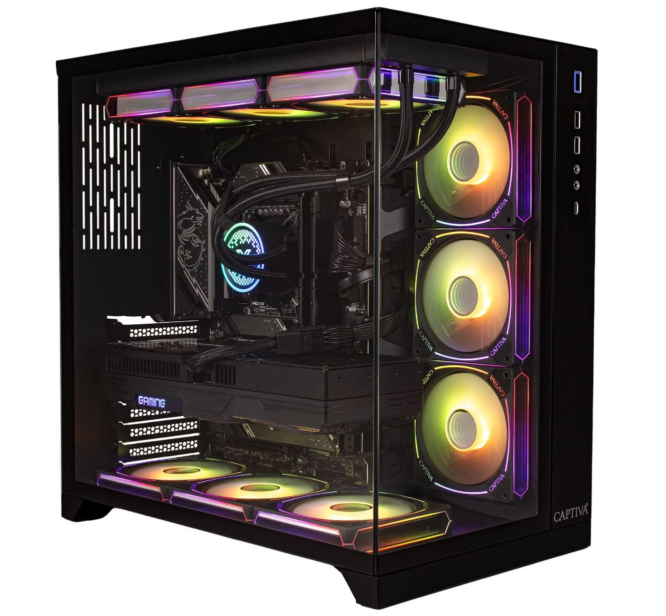 Captiva Advanced Gaming R99-458 Gaming PC (Ryzen 7 9850X3D, RTX 5060 Ti 16GB GDDR7, 32GB DDR5, 2TB SSD)