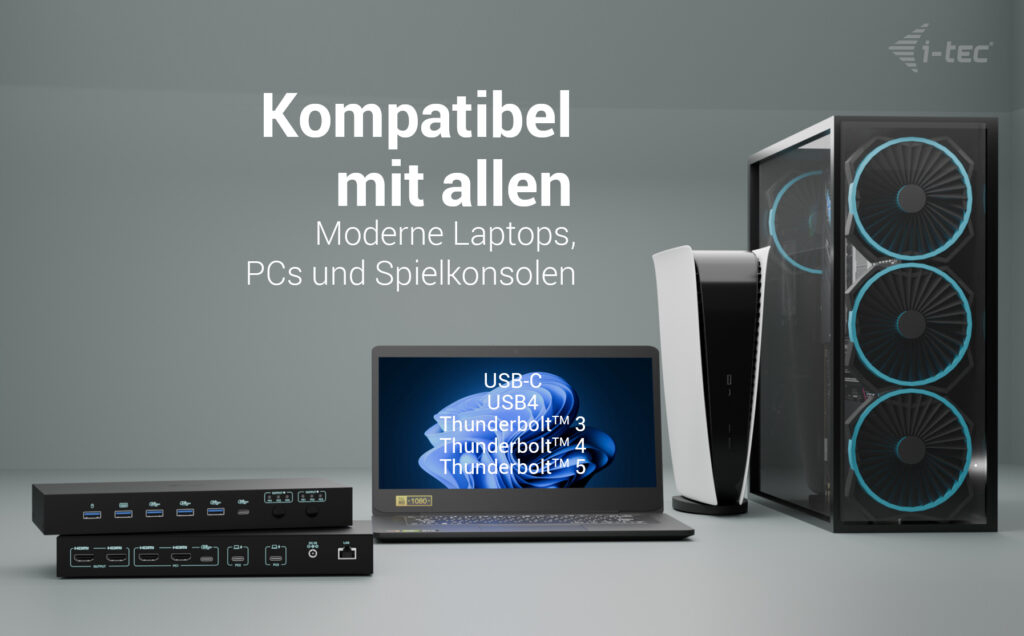 i-Tec C31KVMDOCKPDPRO USB-C KVM Dockingstation Schwarz