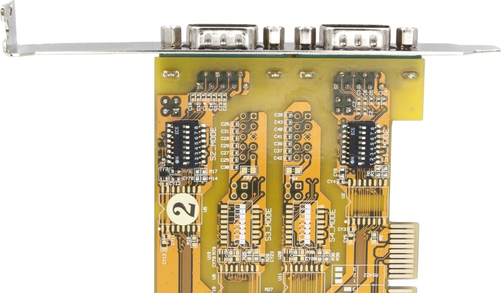 Exsys EX-45032IS PCI Schnittstellenkarte 2x Seriell RS-232/RS-422/RS-485 Orange