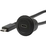 EXSYS GmbH Einbau-Adapter USB-C Buchse zu Stecker, USB 3.2 Gen 2, 30 cm (EX-49222)