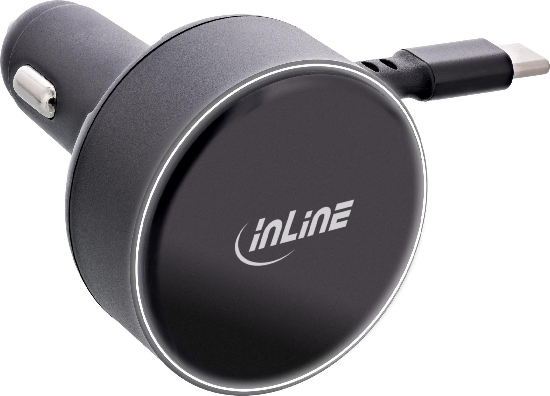InLine Dual USB-C KFZ Stromadapter 12/24V (31502R)