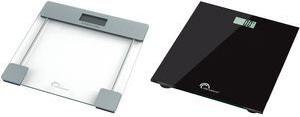 Little balance Digitale Personenwaage SB2, schwarz aus Edelstahl und gehärtetem Glas, extra flach, Oberfläche - 1 Stück (LB 8194)