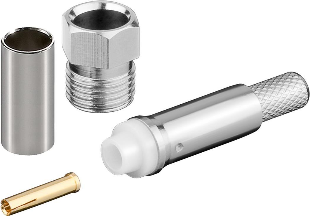 Wentronic Goobay FME-Buchse Crimp für RG 58/U - mit Gold Pin (11792)