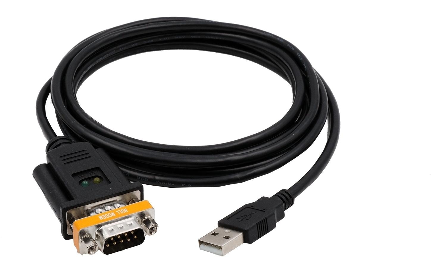 EXSYS EX-1311-2T USB-zu-RS-232 Kabeladapter USB Type A 2.0 2,5 m Schwarz