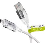 Goobay Ethernet-Kabel USB-C 3.1 auf RJ45 Slim 2 m - verbindet Router Modem oder (74387)