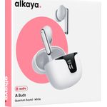 alkaya A Buds Quantum Sound Bluetooth Kopfhörer mit Display Ladestatus weiss (BH-30002)