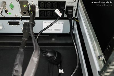 Kabelmeister SK1402-S010 Stromkabel 1 m C14-Koppler Netzstecker Typ F Schwarz