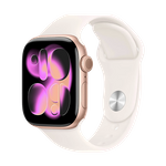 Apple Watch Series 11 GPS 42mm Rose Gold Aluminiumgehäuse Light Blush Sport Band S/M