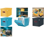 LEITZ Ablagebox Click & Store Cosy Cube, gelb Hartpappe mit PP-Folie, Aufbau mittels Druckknöpfen, - 1 Stück (5347-00-19)