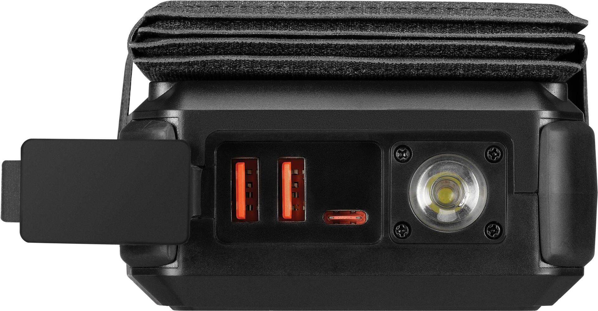 Sandberg Solar 5-Panel Powerbank 27000 mAh 22,5 W Kabelloses Laden Schwarz