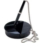 Fellowes Standkugelschreiber, schwarz mit erschwertem Fuß (300 g), 520 mm lange Chrom-Kette (9821502)