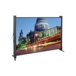 FRANKEN Tisch-Leinwand Pro, Format 4:3 (B)1.070 x (H)760 mm ideal für den Einsatz mit Minibeamern, schwarzes Gehäuse - 1 Stück (XTL3)