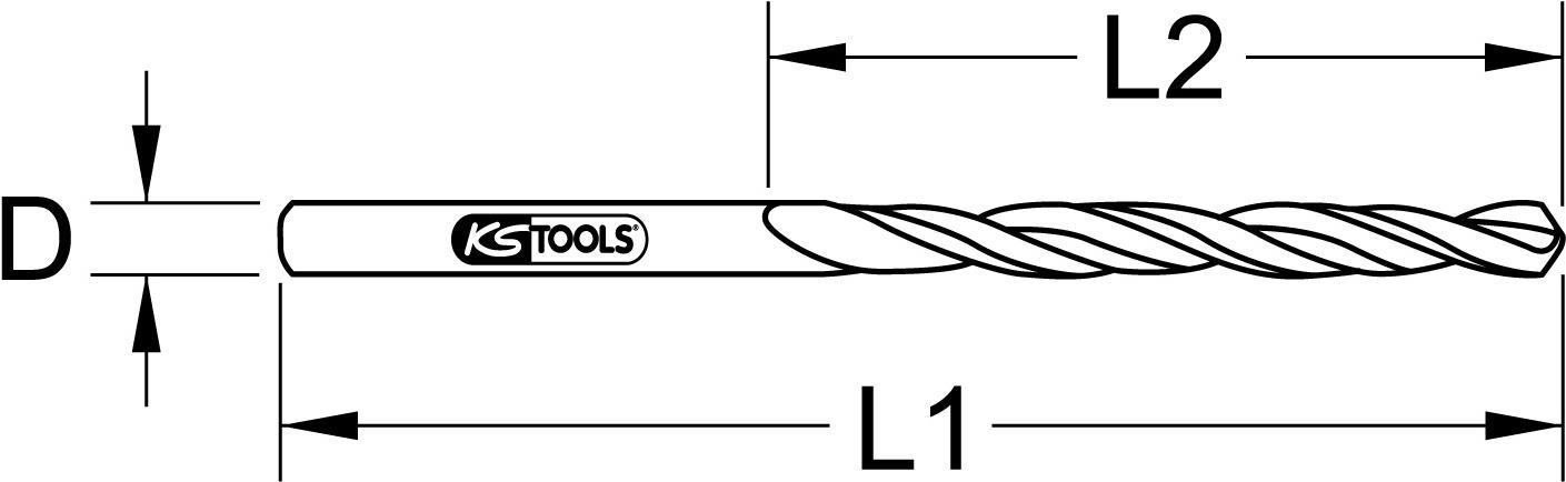 KS TOOLS HSS TiN Spiralbohrer, 10,1mm, 5er Pack (330.4101)