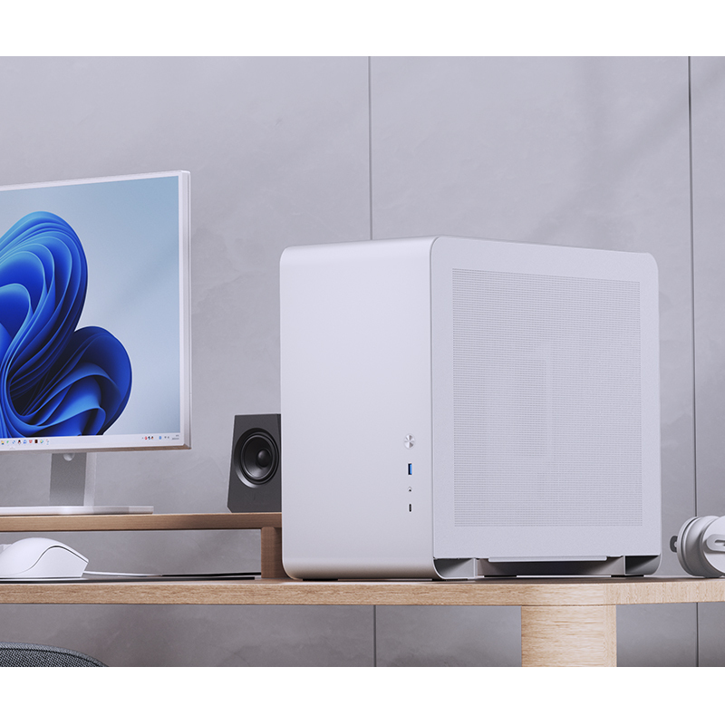 Jonsbo U4 Mini Mini Tower Systemgehäuse Tempered Glass Weiß
