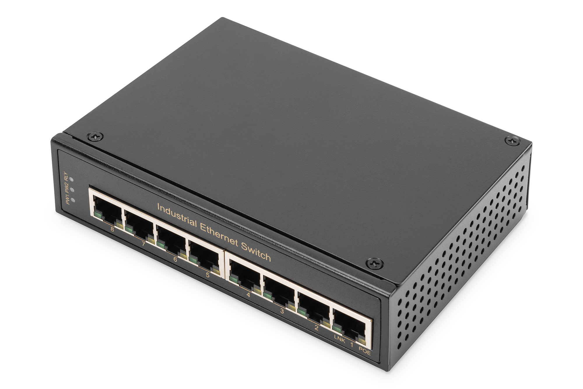 Digitus DN-651108 Industrieller Gigabit Ethernet Switch 8 Ports Unmanaged Schwarz