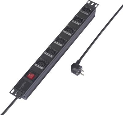 Sygonix SY-6736982 Steckdosenleiste 19 Zoll 6fach Schwarz Schutzkontakt 1 St. (SY-6736982)