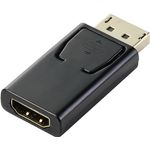 Renkforce RF-5506962 DisplayPort / HDMI Adapter [1x DisplayPort Stecker - 1x HDMI-Buchse] Schwarz vergoldete Steckkontakte (RF-5506962)