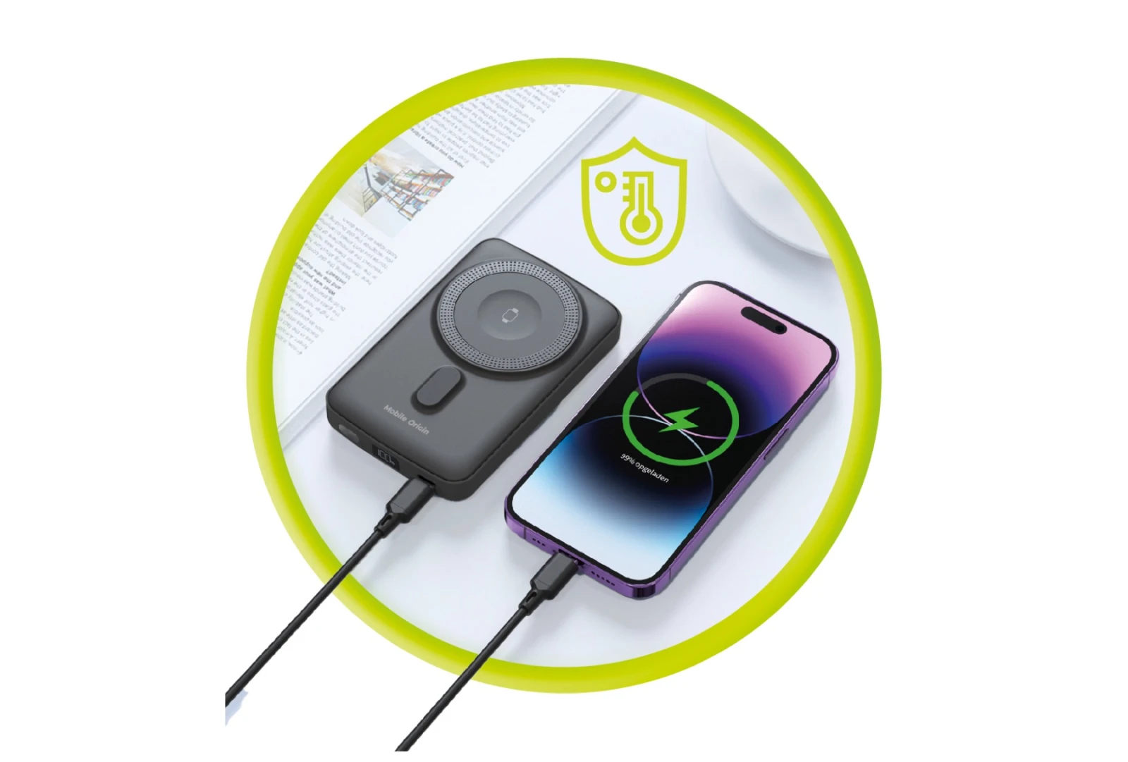 Mobile Origin MO-WMP-PB9 Magnetic Powerbank 10000 mAh 20 W MagSafe-kompatibel Schwarz