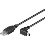 USB 2.0 Anschlusskabel Stecker Typ A - Stecker Mini B 90° gewinkelt, 1,8 m Hersteller: Techly (ICOC-MUSB-AA-018ANG)