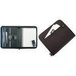 Alassio Schreibmappe "MILANO", DIN A4, Leder, schwarz Einschubfach für ein DIN A4 Schreibblock, zusätzliches (30013)