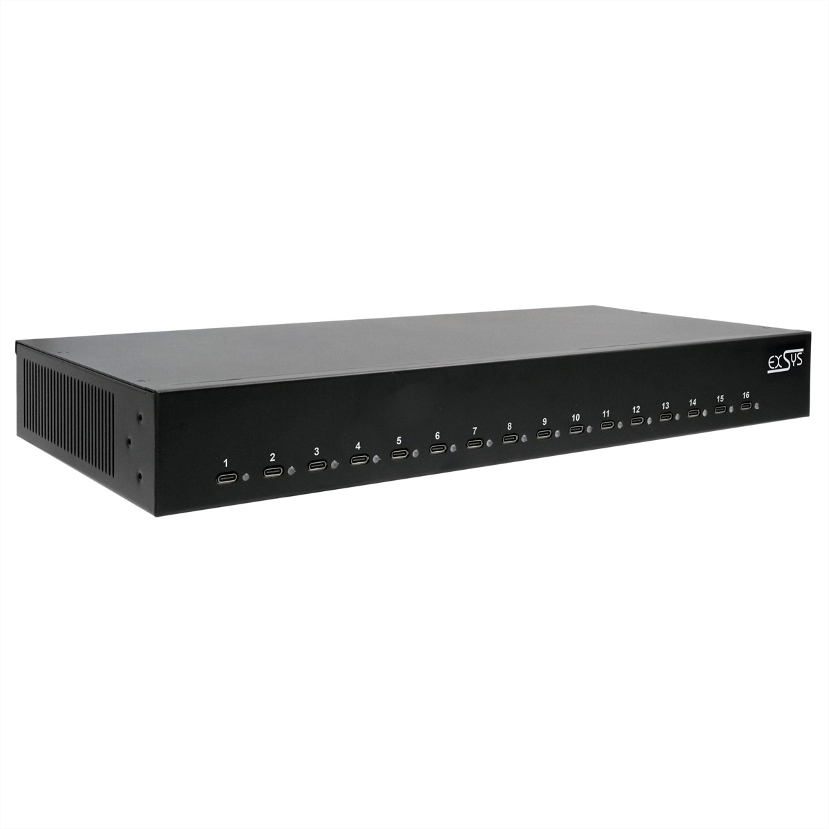Exsys EX-11017 16-Port Lade-/Dockingstation USB Typ C 65 W