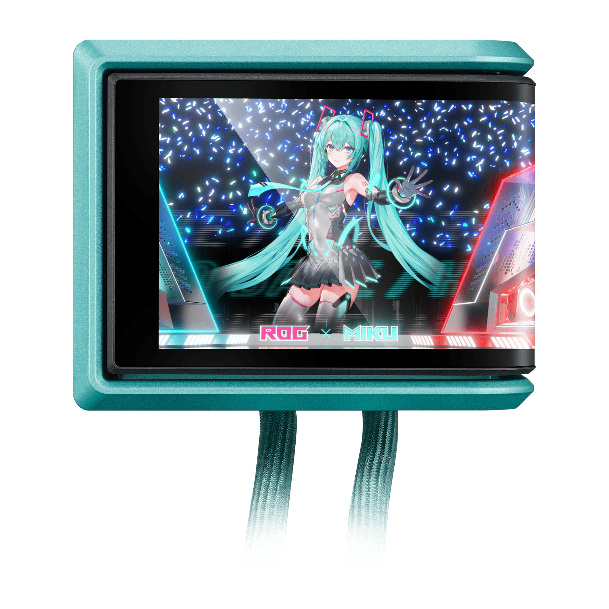 ASUS ROG RYUO IV SLC 360 ARGB MIKU All-in-One-Flüssigkeitskühler Schwarz, Türkis
