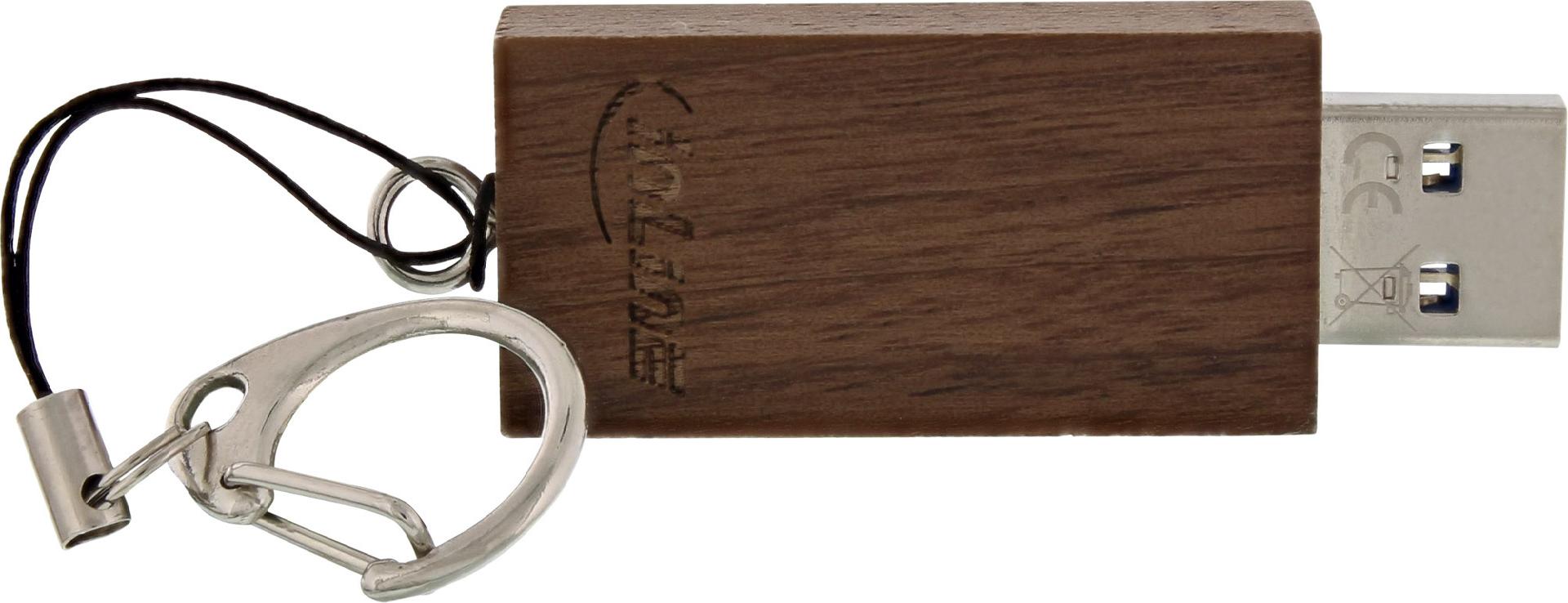 InLine woodstick USB 3.0 64 GB USB-Stick Walnussholz
