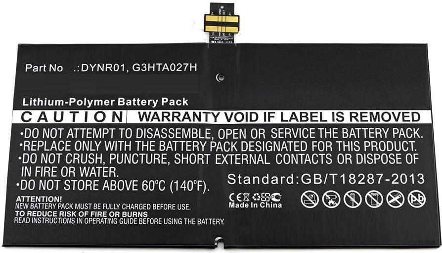 CoreParts Battery 37.24Wh Li-Pol 7.6V Tablet 37.24Wh Li-Pol 7.6V 4900mAh Black for Microsoft Tablet 1724, Surface 4, (MBXTAB-BA073)