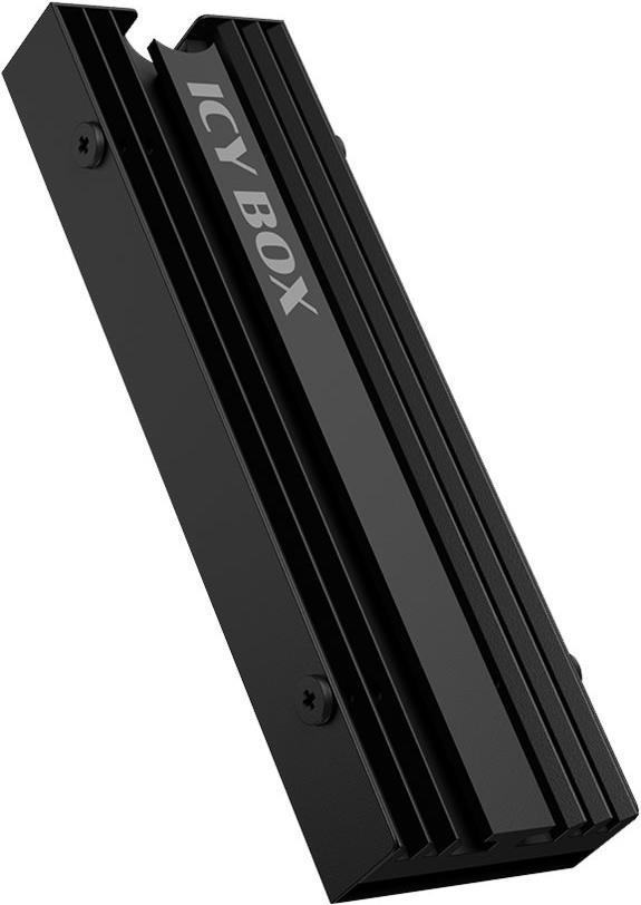 M.2 Kühlkörper für PS5, passt für M.2 SSD 22x80 mm, 10 mm Bauhöhe, schwarz (IB-M2HS-PS5)