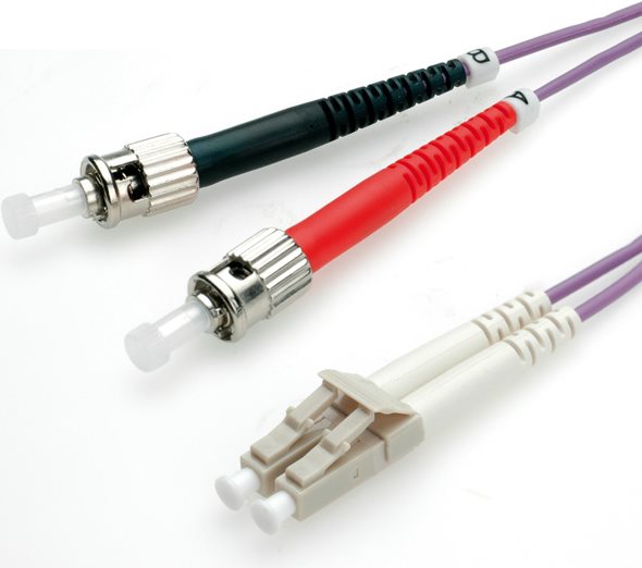 VALUE LWL-Kabel 50/125µm OM4, LC/ST, violett 3,0m (21.99.8773)