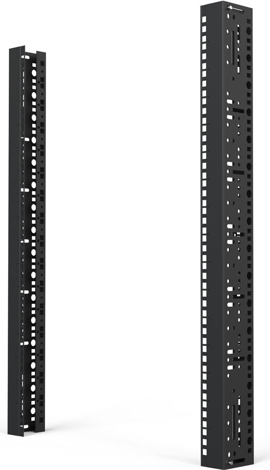 SCHROFF 19\"-Winkelprofil mit Universal-Lochung (EIA), RAL 7021 - WINKELPROFIL 19\"16HE 7021(2X) (23130019)