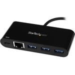 StarTech.com 3 Port USB 3.0 Hub mit Gigabit Ethernet und Stromversorgung (HB30C3AGEPD)