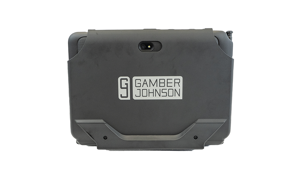 Gamber-Johnson 2-in-1 Tastatur und Foliohülle QWERTZ für Samsung Galaxy Tab Active Pro/Active4 Pro Schwarz